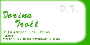 dorina troll business card